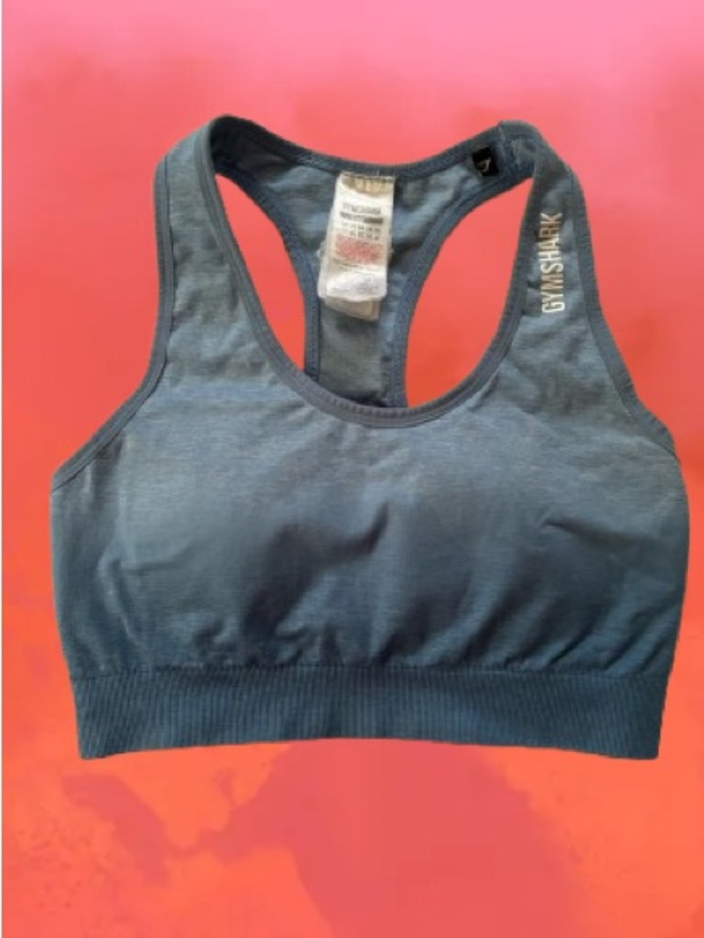 Gymshark Blue Marl Racerback Sports Bra Size M